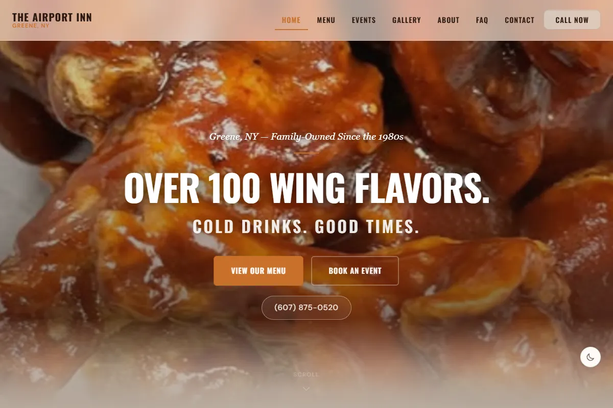 Airport Inn Greene website homepage