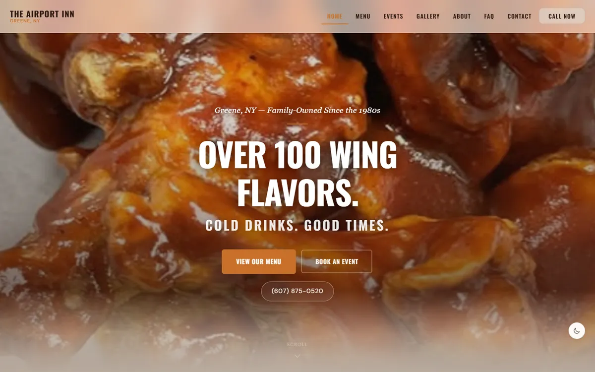 Airport Inn Greene website